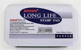 KORES STAMP PAD LONG LIFE LARGE PURPLE 80