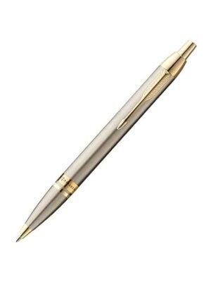 PARKER ODYSSEY BRUSHED METAL GOLD TRIM BALL PEN