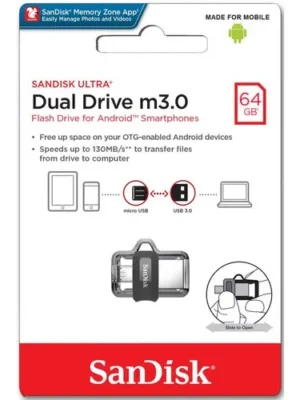 SANDISK SDDD3 64GB ULTRA DUAL DRIVE USB 3.0 1400