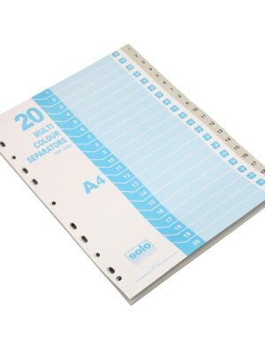 SOLO SP 220 A4 MULTI COLOUR SEPARATORS PACK OF 20PCS