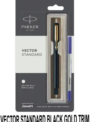 PARKER VECTOR STANDARD GOLD TRIM ROLLER BALL PEN