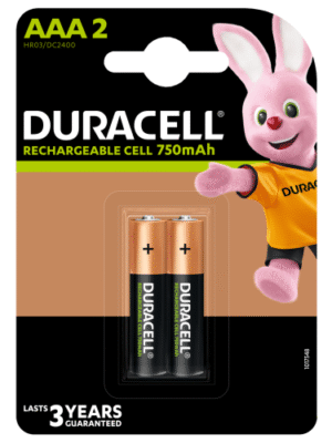 DURACELL AAA RECHARGEABLE 750MAH (CARD OF 2 CELL)