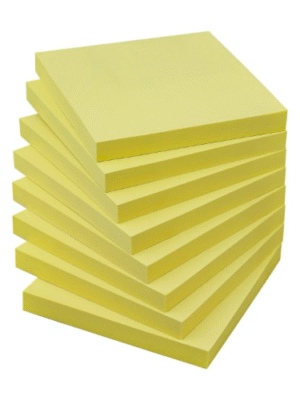 ELEPHANT 106898 3*3 STICKY NOTES NEON YELLOW