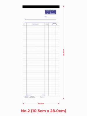 NEELGAGAN ORDER & ESTIMATE PAD NO-2