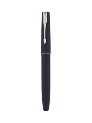 PARKER FRONTIER MATTE BLACK GUN METAL TRIM ROLLER BALL PEN