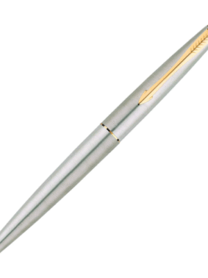 PARKER GALAXY STAINLESS STEEL GOLD TRIM ROLLER BALL PEN