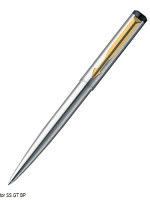 PARKER VECTOR STAINLESS STEEL GOLD TRIM BALL PEN