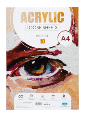 SCHOLAR ACRL4 A4 ACRYLIC LOOSE SHEET 360GSM 10SHEET