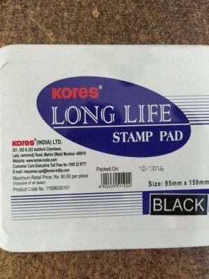 KORES STAMP PAD LONG LIFE LARGE BLACK 60