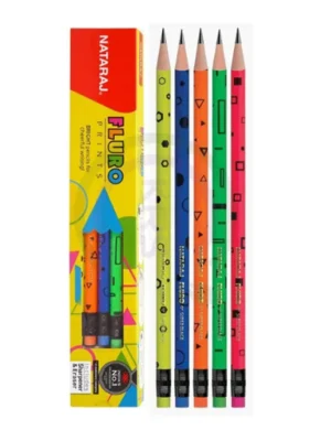 NATARAJ FLURO PRINTS PENCILS PACK OF 10PCS