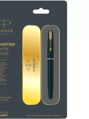 PARKER FRONTIER MATTE BLACK GOLD TRIM  FOUNTAIN PEN
