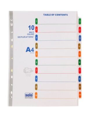 SOLO SP 510 SEPERATOR WITH INDEX PACK OF 10PCS