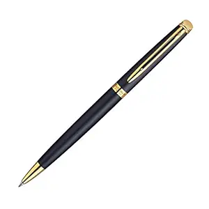 WATERMAN HEMISPHERE MATT BLACK GOLD TRIM BALL PEN