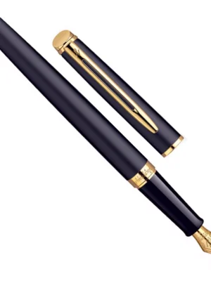 WATERMAN HEMISPHERE MATT BLACK GOLD TRIM FOUNTAIN PEN MEDIUM NIB