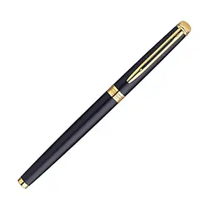 WATERMAN HEMISPHERE MATT BLACK GOLD TRIM ROLLER BALL PEN
