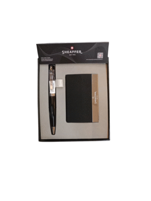SHEAFFER 9312 GIFT SET 300 GLOSS BLACK CHROME TRIM BALL PEN