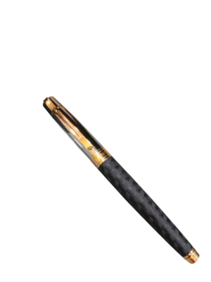 SHEAFFER 9347 ENGRAVED MATT BARREL BLACK FOUNTAIN PEN