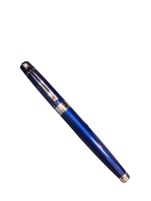 SHEAFFER 9341 GLOSSY BLUE CHROME TRIM FOUNTAIN PEN