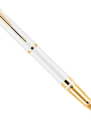 PARKER ODYSSEY WHITE GOLD TRIM ROLLER BALL PEN