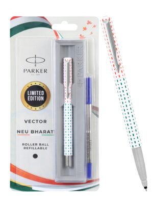 PARKER VECTOR NEU BHARAT SPECIAL EDITION CHROME TRIM ROLLER BALL PEN