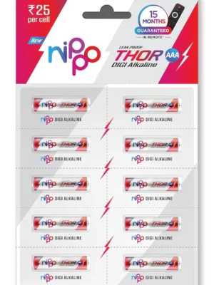 NIPPO AA LR6 DIGI ALKALINE BATTERY CARD OF 10PCS