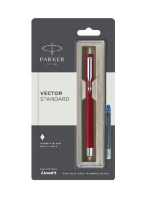 PARKER VECTOR STANDARD CHROME TRIM FOUNTAIN PEN