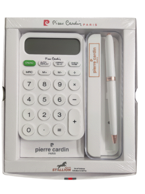 PIERRE CARDIN WHITE STALLION SET BP+CALCULATOR 700