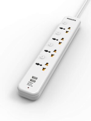 FOXPRO EXTENSION SOCKET 5 PORT & 1USB SOCKET