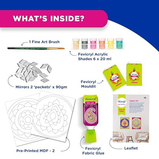 FEVICRYL ART OF INDIA LIPPAN TRADITIONAL ART KIT - Image 3