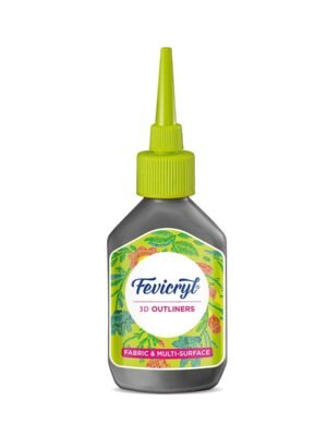 FEVICRYL 3D OUTLINER FABRIC & MULTI-SURFACE BLACK 708