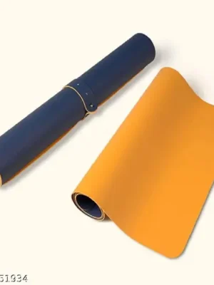 V-CUBE DESIGNS VEGAN LEATHER DESKMAT DUAL COLOR NAVY BLUE&YELLOW (60X35X0.18CM)