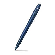 SHEAFFER 9371 100 SATIN BLUE WITH PVD BLUE TRIM ROLLER BALL PEN