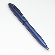 SHEAFFER 9371 100 SATIN BLUE WITH PVD BLUE TRIM BALL PEN