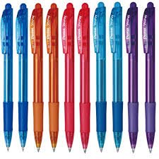 PENTEL WOW RECTRACTABLE BALL PEN BLUE PACK OF 10PCS