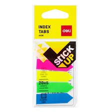 DELI A10602 STICK NOTES INDEX TABS 5COLORS