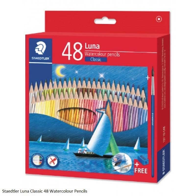 STAEDTLER 137 10 C48 LUNA WATERCOLOR PENCILS PACK OF 48COLORS