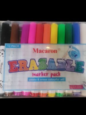 MACARON MCR-1990-15 ERASHABLE MARKER PACK OF 12PCS