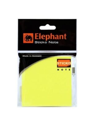 ELEPHANT 106973 3*3 STICKY NOTES NEON YELLOW