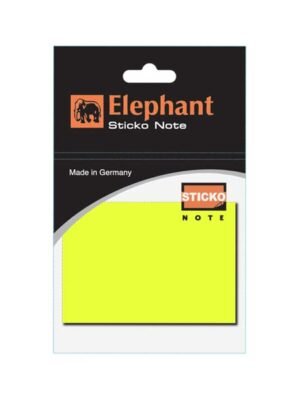 ELEPHANT 159719 2*3 STICKY NOTES NEON YELLOW