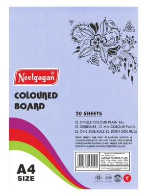 NEELGAGAN A4 PLAIN COLOURED PAPER SHEETS 20SHEET