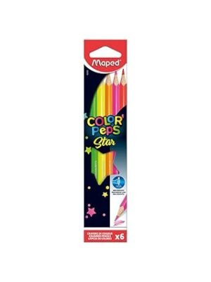 MAPED 832003 FLUO COLOR PENCILS PACK OF 6PCS