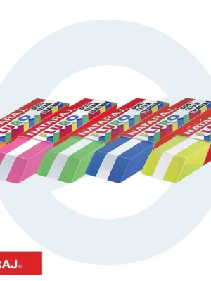 NATRAJ FLURO ERASER PACK OF 5PCS