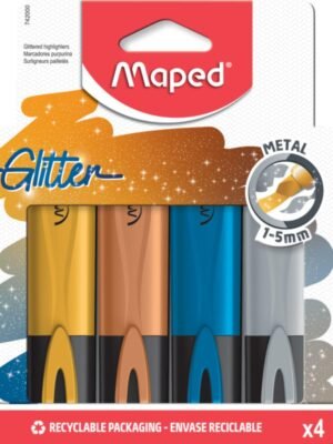 MAPED 742000 METTALIC HIGHLIGHTER 4PCS